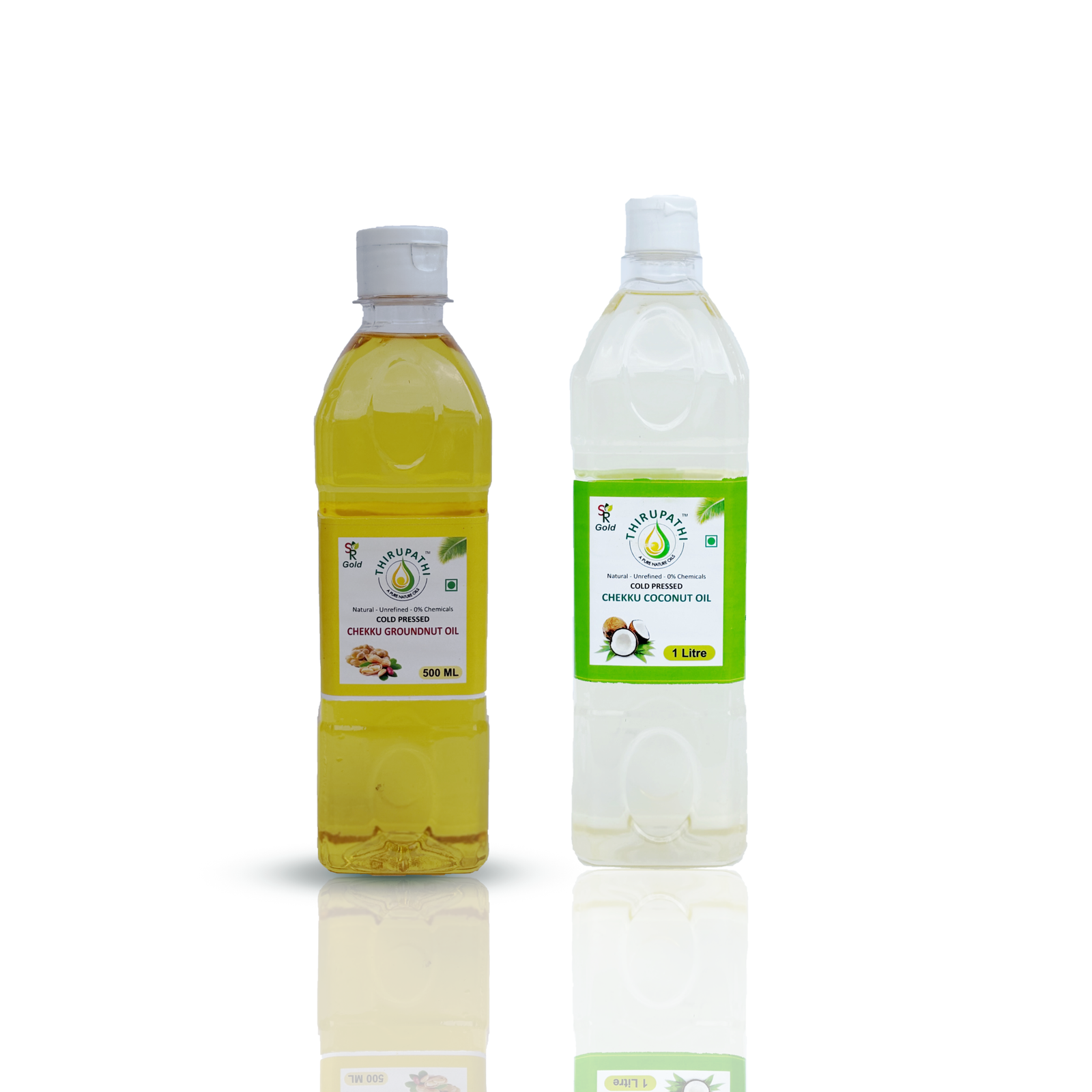 Groundnut Oil – 500 ML & Coconut Oil – 1 Litre Combo